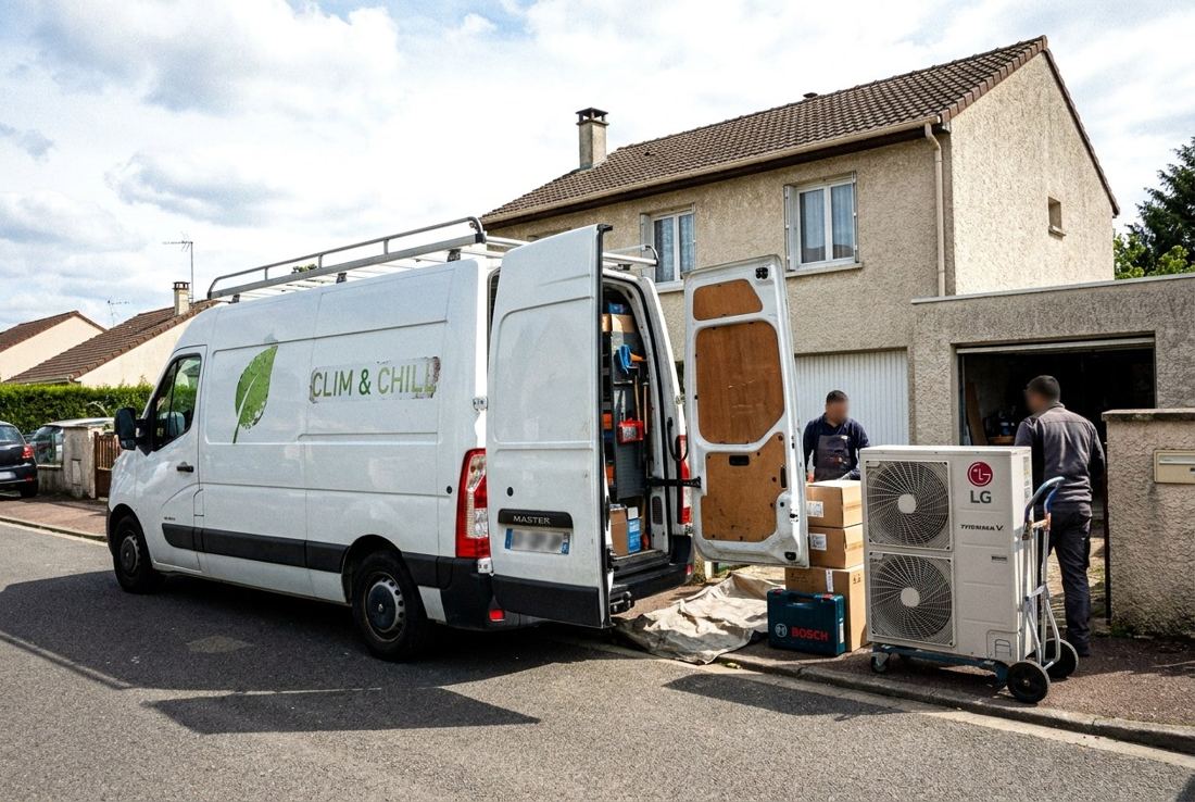 Clim and chill 91 professionnel de la climatisation — sur le chantier